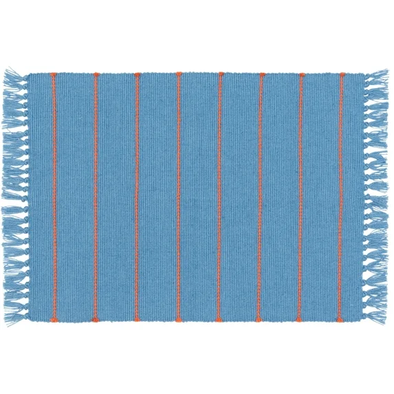 Mainstays by Becky G. & Alejandra Indoor/Outdoor Layering Rug, Blue Stripe, 24" x 36"